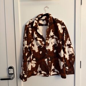 Cow Print Long Sleeve Shirt
